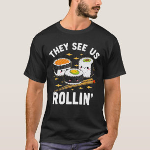 T-shirt Funny Kawaii Sushi Roll Nourriture Lover Humour po