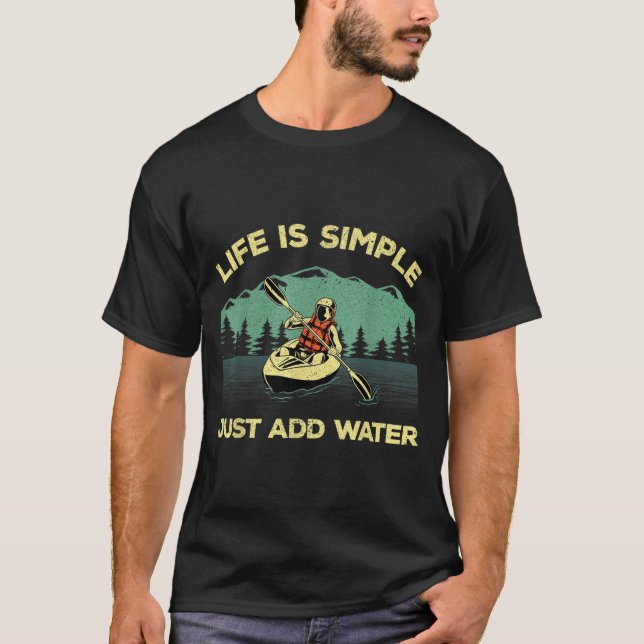 T-shirt Funny Kayaking Design For Men Women Paddling Canoe (Devant)