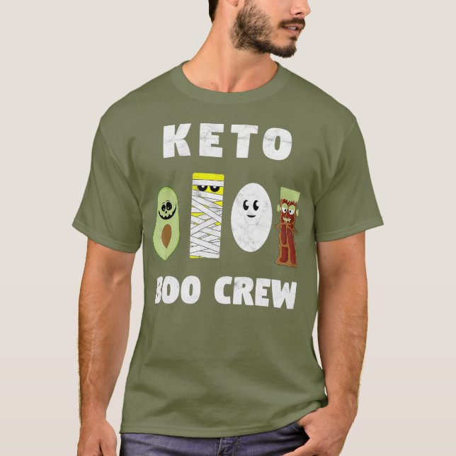 T-shirt Funny Keto Boo Crew Squad (Devant)