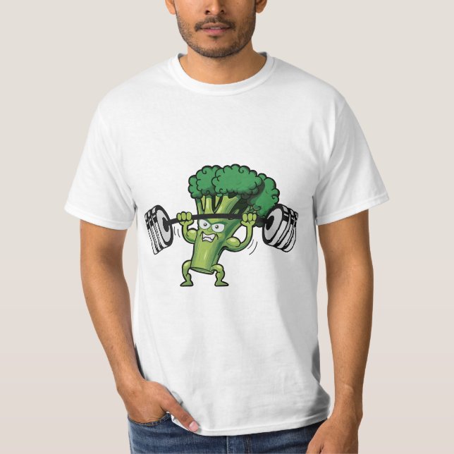 T-shirt Funny Keto Powerlifting Broccoli for (Devant)