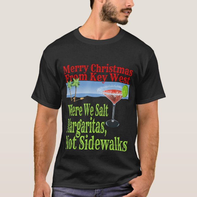 T-shirt Funny Key West, Floride Chemise de vacances Noël B (Devant)