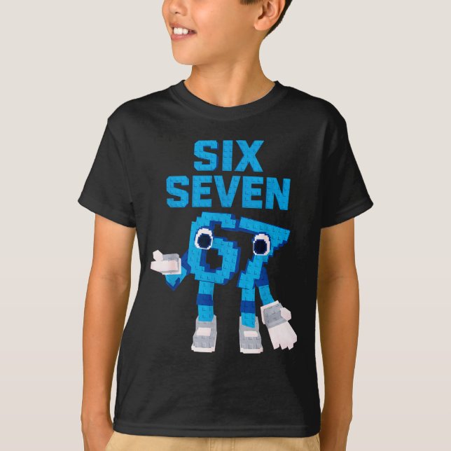 T-shirt Funny Kid Meme Six Seven 6 7 Italian Brainrot Bruh (Devant)
