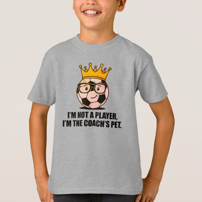 T-shirt Funny Kids Soccer Shirt – Coach’s Pet (Devant)