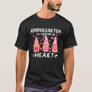 T-shirt Funny Kindergarten A Mon Coeur Enseignant Gnome Va