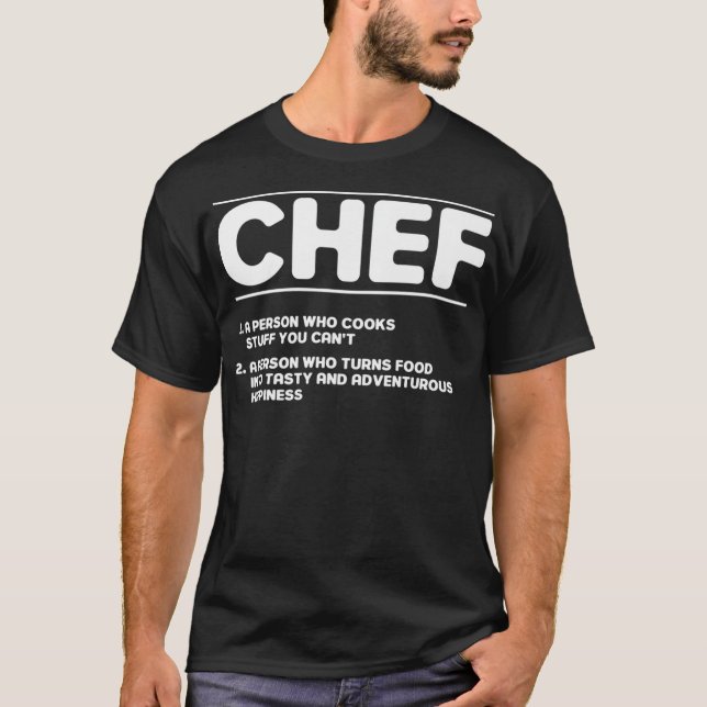 T-shirt Funny Kitchen Chef Définition Amérique (Devant)