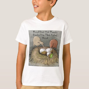 T-shirt Funny Kiwi Birds Tending Their Fruit