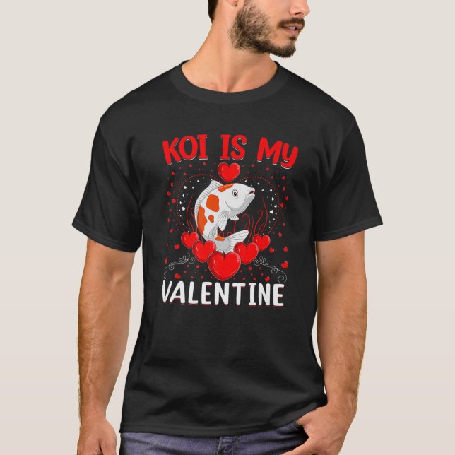 T-shirt Funny Koi est ma Saint Valentin Koi Poisson Saint  (Devant)