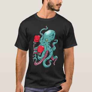 T-shirt Funny Kraken Octopus Gants de boxe sous-marine Océ
