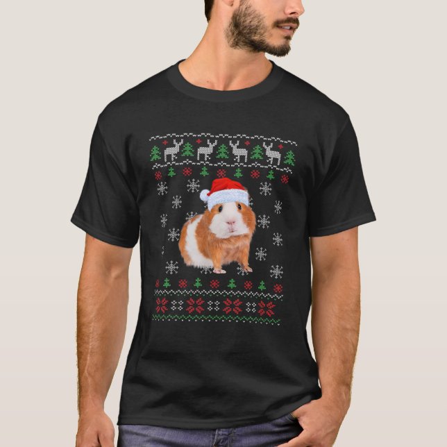 T-shirt Funny Laid Sweater Xmas Animaux Noël Guinée P (Devant)