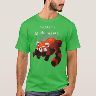 T-shirt Funny Lazy Red Panda Pour faire la liste
