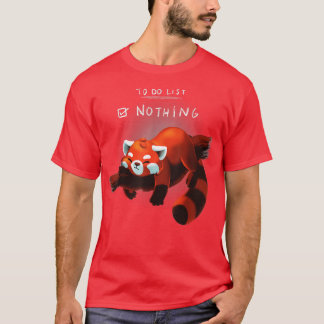 T-shirt Funny Lazy Red Panda Pour faire la liste