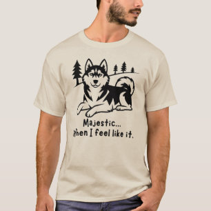 T-shirt Funny Lazy Siberian Husky Amoureux des chiens