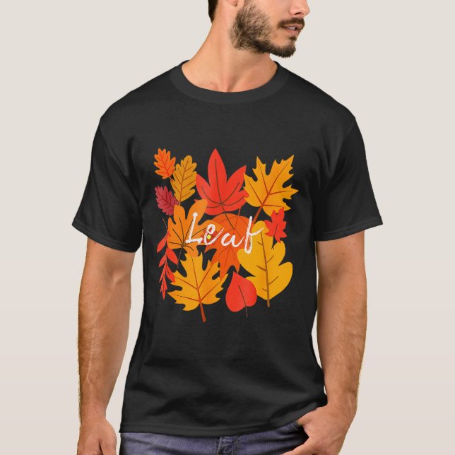 T-shirt Funny Leaf Blower Fall Couple Halloween Costume Gi (Devant)