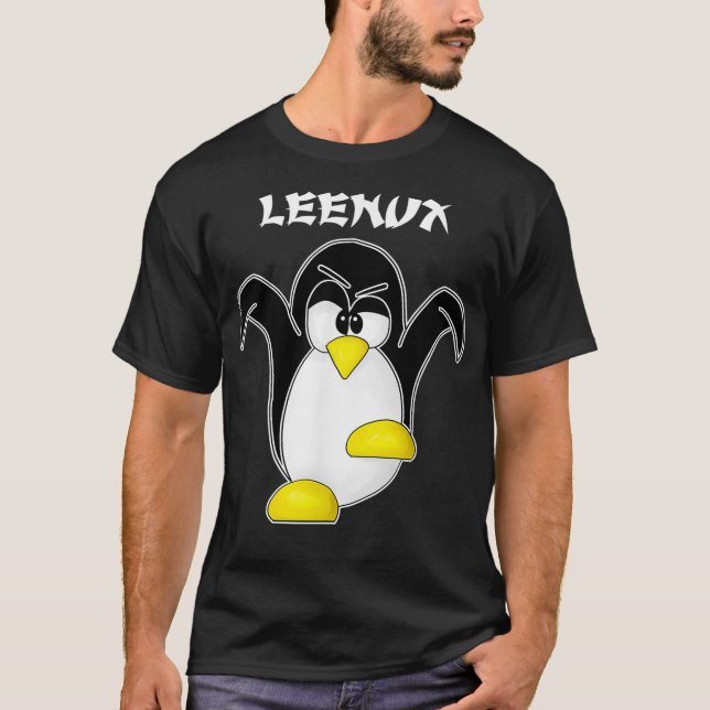 T-shirt Funny Leenu Tu Linu Penguin Programmeur développeu (Devant)