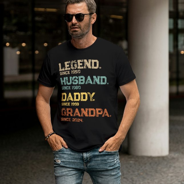 T-shirt Funny Legend Mari Daddy Grand-père Cadeau personna (Legend Husband Daddy Grandpa for him best dad ever grandfather happy father's day gift ideas)