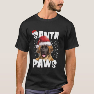 T-shirt Funny Leonberger Lumières de Noël Arbre Amoureux d