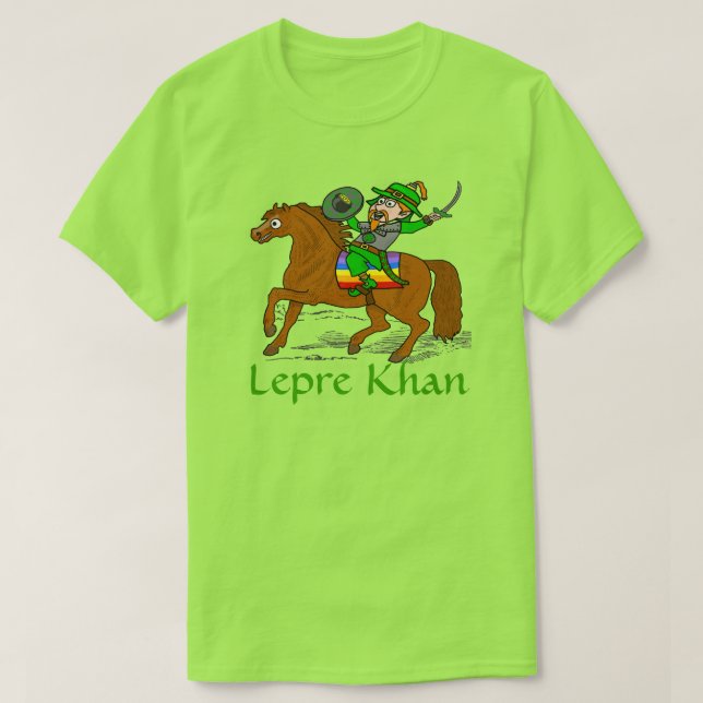 T-shirt Funny Lepre Khan St Patrick's Day Leprechaun Humou (Design devant)