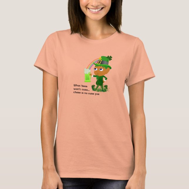 T-shirt Funny Leprechaun Beer Shirt (Devant)