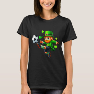 T-shirt Funny Leprechaun Irish Soccer St Patricks Men Boy 