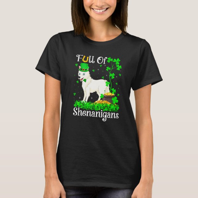T-shirt Funny Leprechaun Shamrock Leaf Arctic Wolf St Part (Devant)