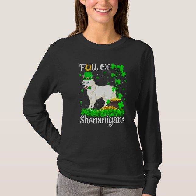 T-shirt Funny Leprechaun Shamrock Leaf Arctic Wolf St Part (Devant)