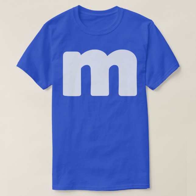 T-shirt Funny Letter M Chocolate Candy Halloween Team Grou (Design devant)