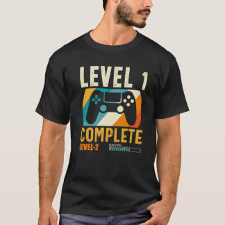T-shirt Funny Level 1 Complete Vintage Retro 1St Wedding A