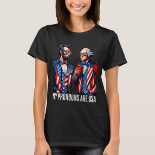 T-shirt Funny Lincoln Washington 4 juillet Patriotic Pro