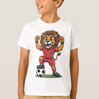 T-shirt funny lion play football