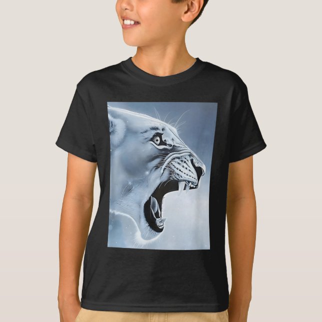 T-shirt Funny Lion Singe Mème Ragebait Mème Brainrot Gen (Devant)