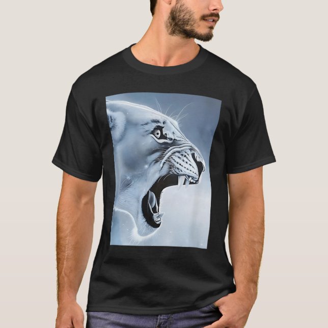 T-shirt Funny Lion Singe Mème Ragebait Mème Brainrot Gen (Devant)