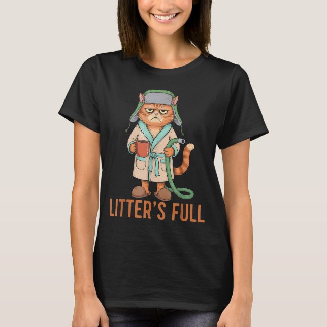 T-shirt Funny Litter’s Full Cat Parody Cute Cat Lover Chri (Devant)