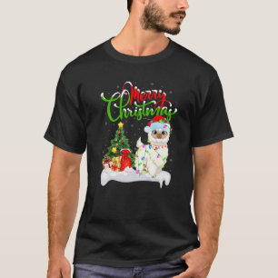 T-shirt Funny Llama Amoureux des animaux Xmas éclairage Ll