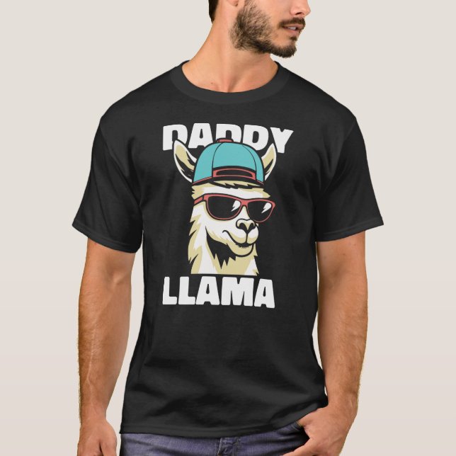 T-shirt Funny Llama Dad Animal - Alpaca Lamaist Daddy Llam (Devant)