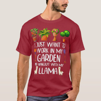 T-shirt Funny Llama Lover jardinage pour les hommes jardin