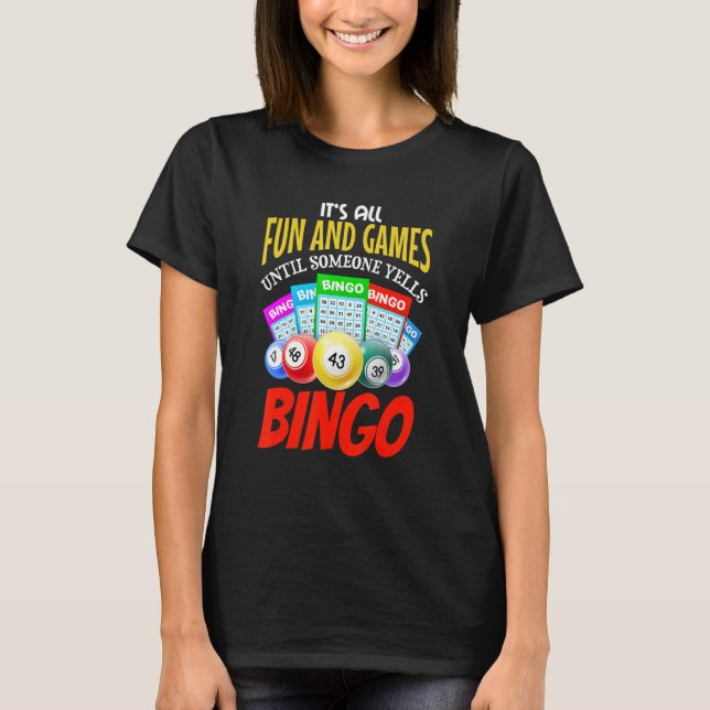 T-shirt funny lucky Bingo Outfit for Gambling Fans Retirem (Devant)