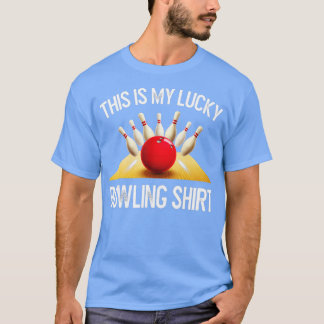 T-shirt Funny LUCKY BOWLING Team Vintage Retro Cadeau