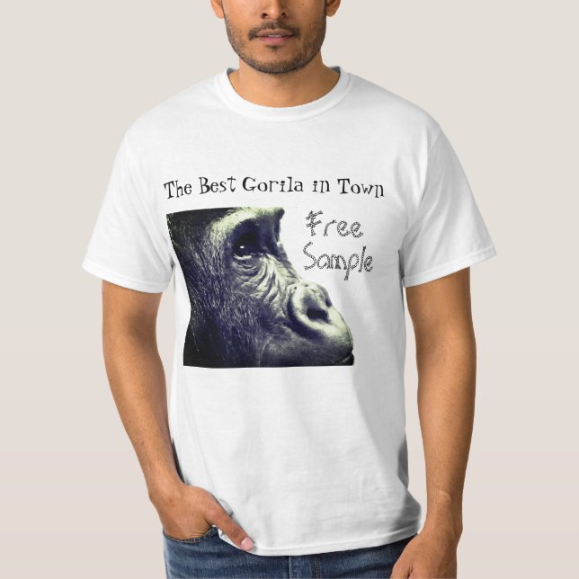 T-shirt Funny Macho Gorilla Singe humoristique (Devant)