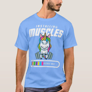 T-shirt Funny Magical Unicorn Lifting Installation de Musc