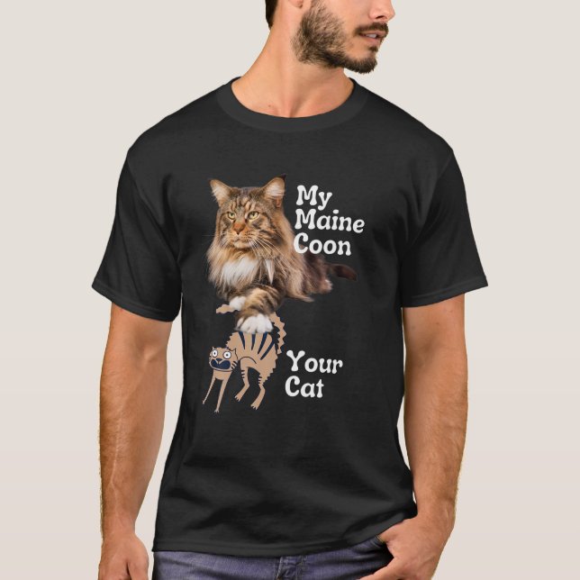 T-shirt Funny Maine Coon | Maine (Devant)