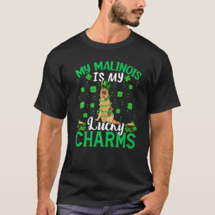 T-shirt Funny Malinois Est Mon Lucky Charms Malinois St Pa