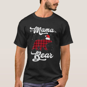 T-shirt Funny Mama Oear Red Plaid Christmas Pajama Family