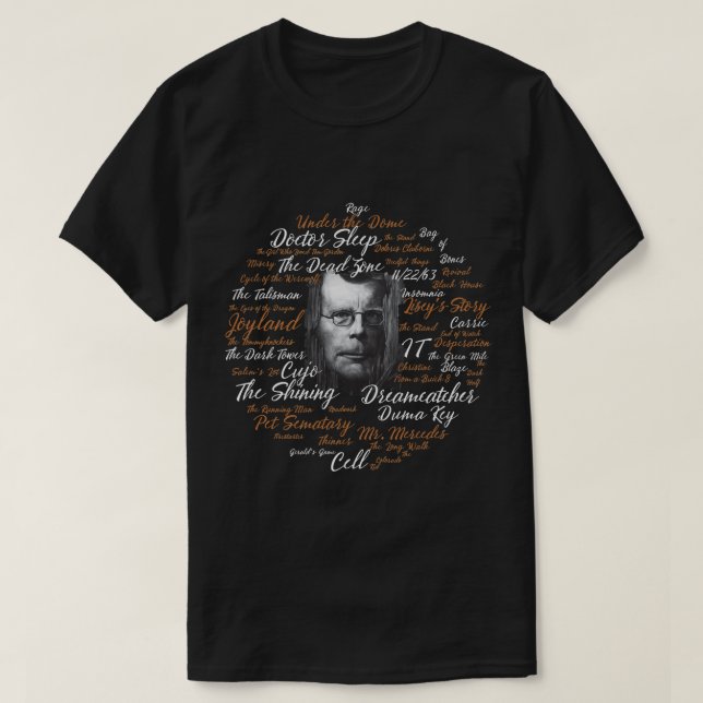 T-shirt Funny Man Film Stephen Film King Halloween Love Y (Design devant)