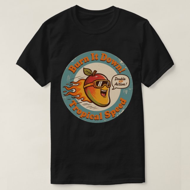 T-shirt Funny Mango Racer Boost de Vitesse Tropical (Design devant)