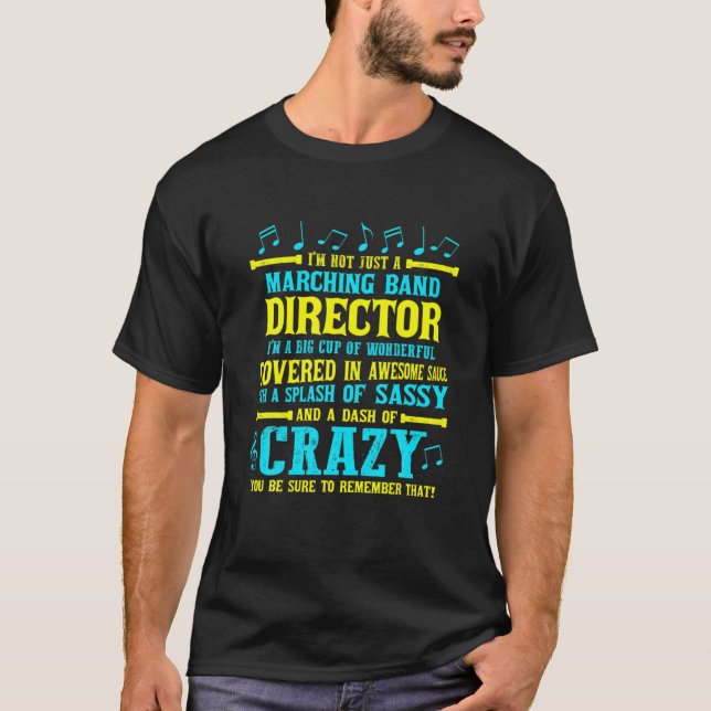 T-shirt FUNNY MARCHING DIRECTRICE DE BANDE SHIRT Music Ban (Devant)