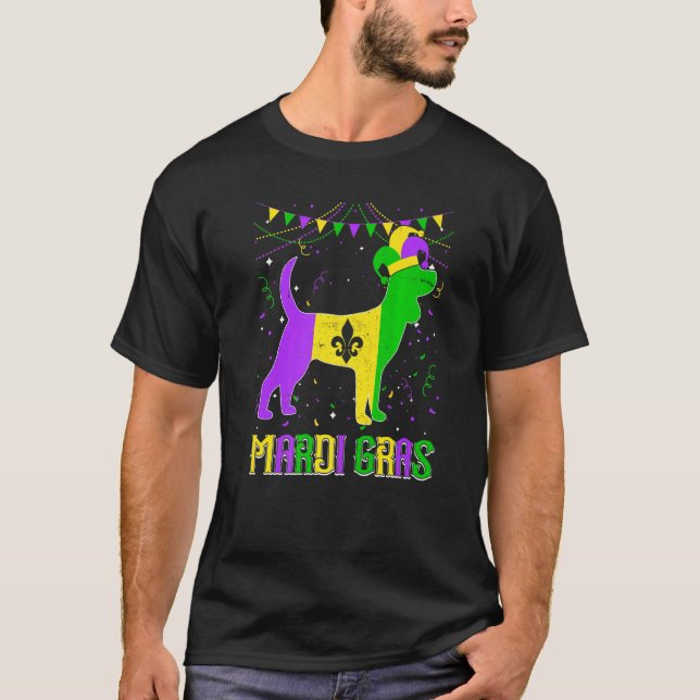 T-shirt Funny Mardi Gras Beagle Dog Dad Mom Mardi Gras Pre (Devant)