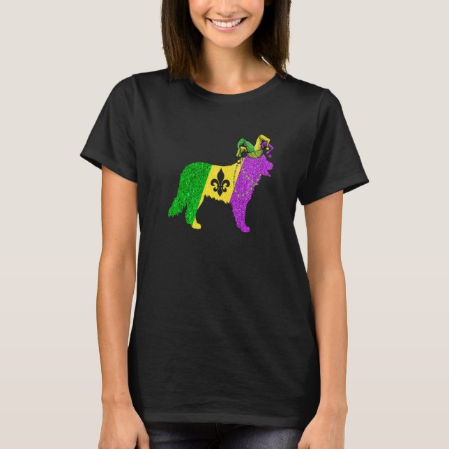 T-shirt Funny Mardi Gras Bernese Mountain Dog Mardi Gras H (Devant)