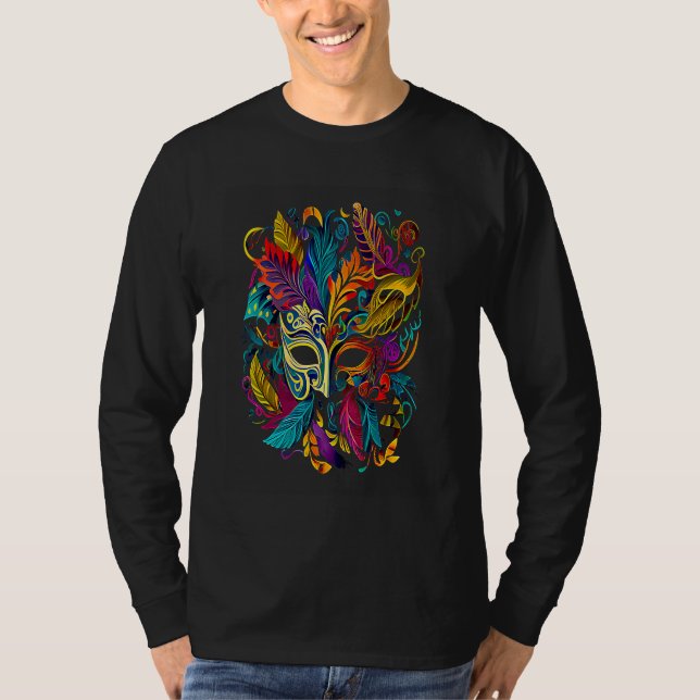 T-shirt Funny Mardi Gras Carnival parade with beads party  (Devant)