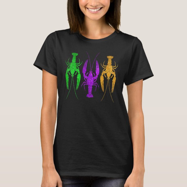 T-shirt Funny Mardi Gras Crawfish New Orleans Carnival Men (Devant)