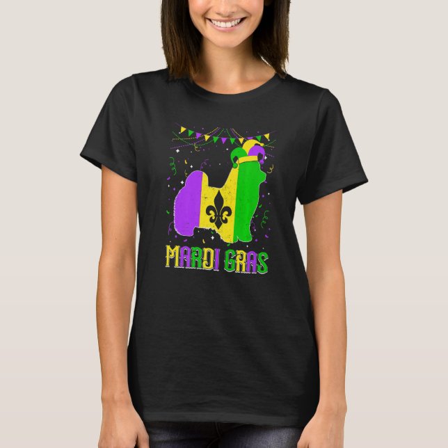 T-shirt Funny Mardi Gras Maltese Dog Dad Mom Mardi Gras Pr (Devant)